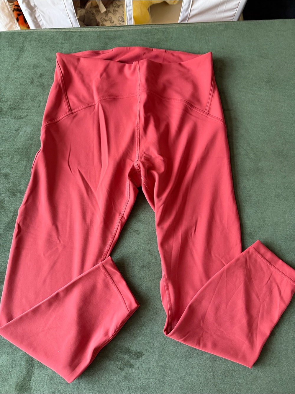 Lululemon Coral Red High-Rise Workout Leggings